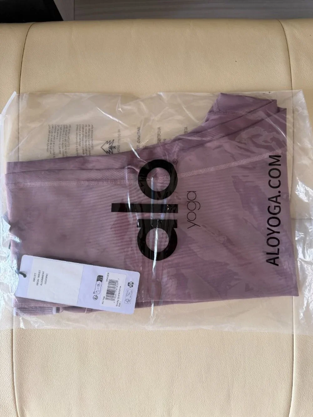 Alo Yoga Airlift Alignment Set NWT Size L Smoky Quartz Bra + Leggings